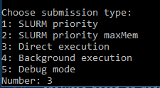 Selection of run submission type